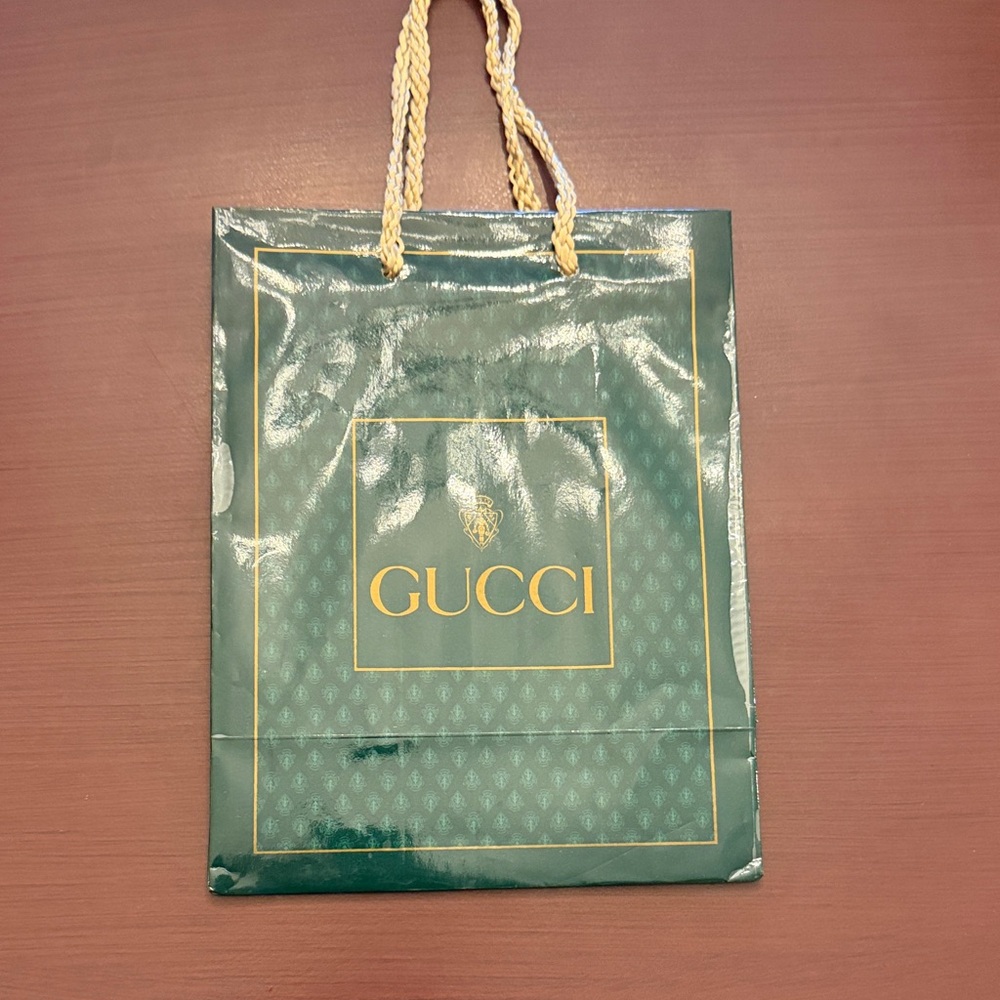 Gucci Emerald Bag with Gold Detailing